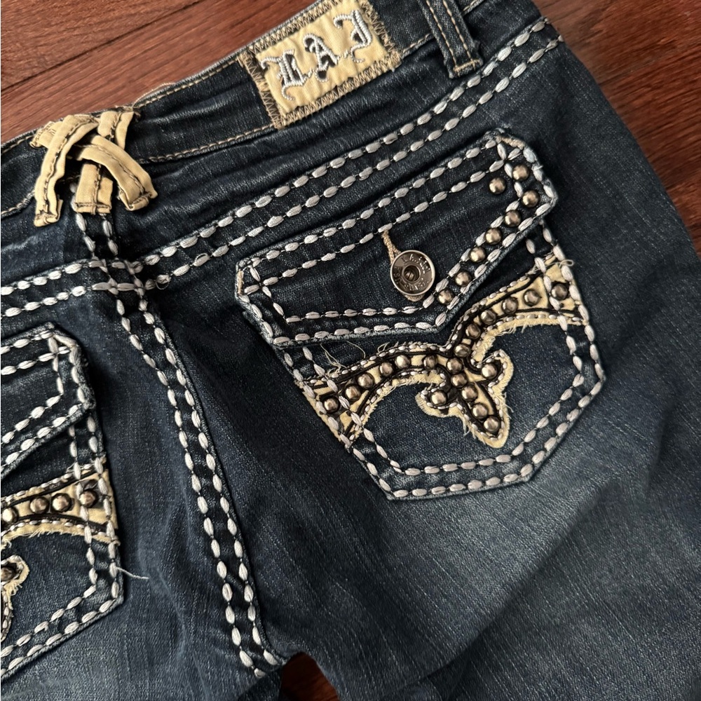 y2k low rise capri embellished jeans 📸
